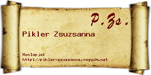 Pikler Zsuzsanna névjegykártya