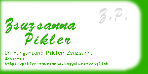 zsuzsanna pikler business card